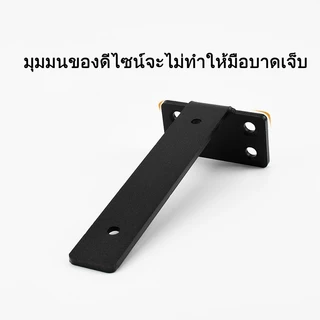 ขาชั้นวางของติดผนัง ชั้นวางเหล็กหล่อ ชั้นวางของลอยน้ํา หนา4มิล แข็งแรงทนทาน ขายึ DIY ส่งไว อุปกรณ์เสริมฟรี 1 ชิ้น