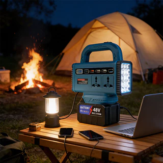 Makita เครื่องแปลงไฟ 300W ไร้สาย Power Inverter DC 21V To 220V สําหรับ Home Application Inverter 3USB แปลงไฟ หม้อแปลงไฟ