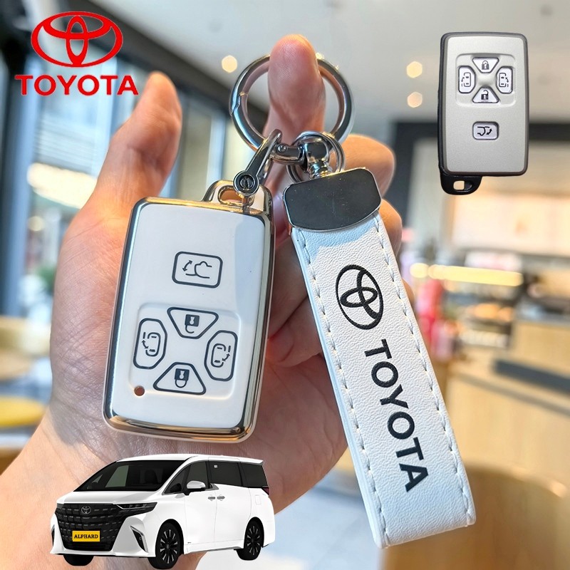 Toyota 5 ปุ่มกุญแจรถ Toyota Alphard ฝาครอบกุญแจสําหรับ Toyota Alphard/Vellfire Remote Key Case