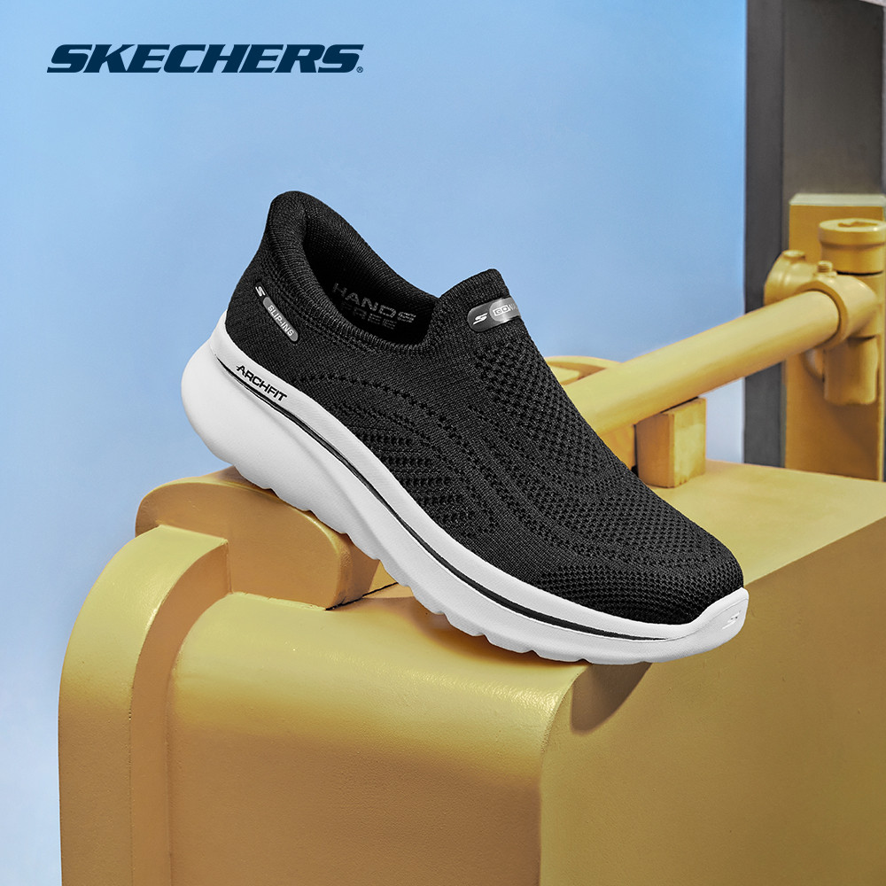 Skechers สเก็ตเชอร์ส รองเท้าผู้หญิง Women Slip-Ins GOwalk Arch Fit N-Joy Arianne Walking Shoes - 125843-BLK (latest)