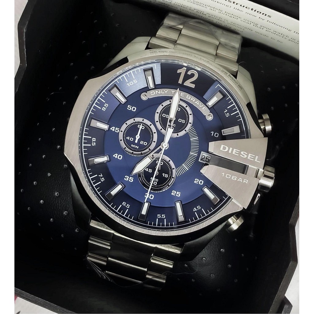 Diesel DZ4417 Mega Chief Chronograph 51mm Men's Steel Watch runway acing watch