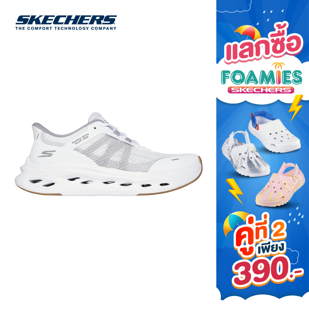 Skechers สเก็ตเชอร์ส รองเท้าผู้ชาย Men Performance Max Cushioning Glide-Step Shoes - 220422-WHT (latest)