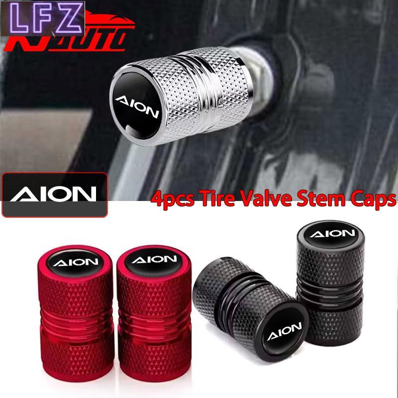 4pcs Aion รถวาล์ว Caps Stem Case ครอบคลุมอลูมิเนียมล้อวาล์วฝุ่นหมวก Tyre Rim Stem สําหรับ Aion Y Plu
