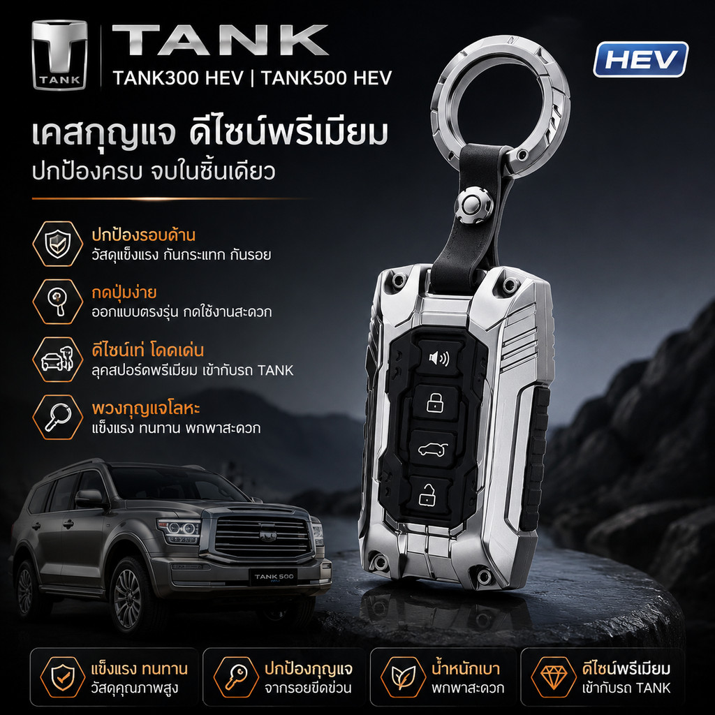 เคสกุญแจ GWM TANK TANK300 HEV TANK500 HEV ฝาครอบกุญแจ G9JY