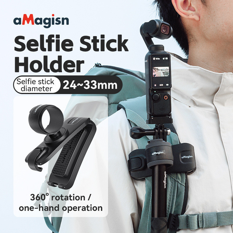 AMagisn สําหรับ Ista360X5/ DJI Pocket4/3/action5 pro ไม้เซลฟี่แขวนเข้ากันได้กับ Insta360/DJI/GoPro a
