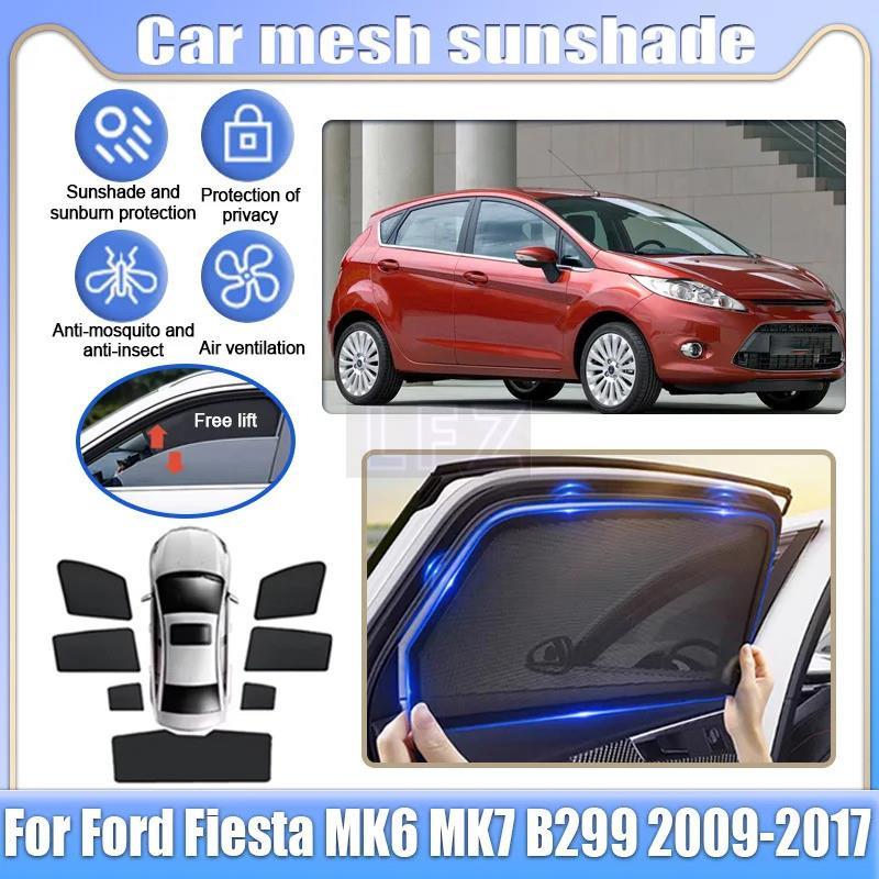 รถตาข่ายบังแดดสําหรับ Ford Fiesta MK6 MK7 B299 2009-2017 หน้าต่าง Sun Visors แม่เหล็กความเป็นส่วนตัว