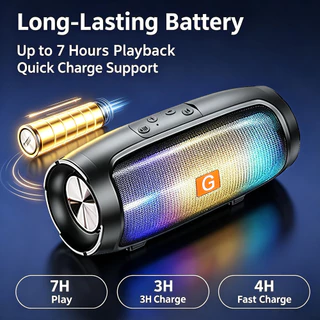 HIFI เบสลําโพงบลูทูธ 5.0 คุณภาพสูง ลําโพงมินิบลูทูธสีสันสดใส RGB รองรับการ์ด TF สิ่งที่ต้องมีสําหรับการเดินทาง