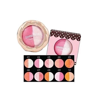 Sivanna Colors Cookie Blush Duo DU278 บลัชออนคุกกี้ บลัชออนเนื้อคุ๊กกี้ 2 เฉดสี ในตลับเดียว มาพร้อมกระจกและแปรงปัดแก้ม