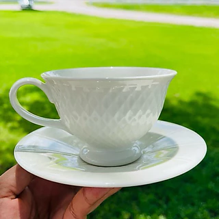 แก้วกาแฟ แก้วกาแฟร้อน แก้วเซรามิค แก้วกาแฟเซรามิค ชุดแก้วกาแฟ พร้อมจานรองเกรดบี+ และเกรดA มีหลากหลายขนาด