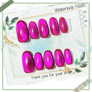 เล็บเจล เล็บปลอมทาสีเจลลูกแก้ว พร้อมติด ทรงอัลมอนด์ (พร้อมส่ง2-3 วัน)