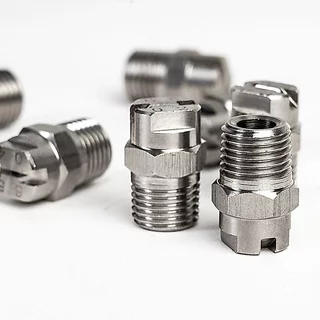 หัวฉีดสเปรย์พัดลม สแตนเลส 304 เกลียว Flat fan nozzle แข็งแรงทดทาน กันสนิม