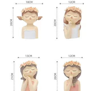 กระถางผู้หญิงมงกุฏไซด์กลาง 20cm จัดสวน ของแต่งบ้าน เรซื่น ต้นไม้