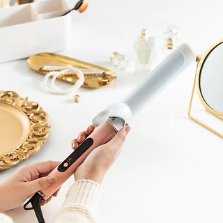 เครื่องม้วนผมเทคโนโลยี Ceramic Tourmaline Cupicute Salon Curling Iron Model JMF - ET9916
