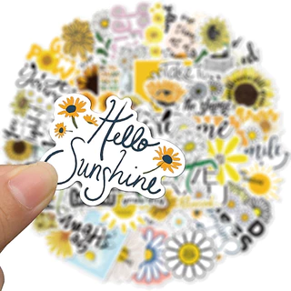 Little daisy Series Graffiti สติกเกอร์น่ารัก 50 ชิ้นสําหรับกระเป๋าเดินทางกรณีโทรศัพท์มือถือแล็ปท็อปหมวกนิรภัยสเก็ตบอร์ดสติกเกอร์ตกแต่งกันน้ํา DIY Creative