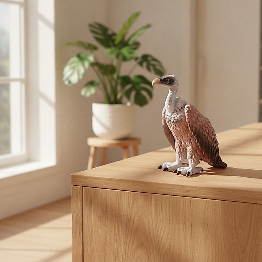 Vulture ตุ๊กตาสมจริง Vulture รุ่นสัตว์รุ่นสะสมสําหรับนักสะสม,ตกแต่งชั้นวาง,จอแสดงผลโต๊ะ