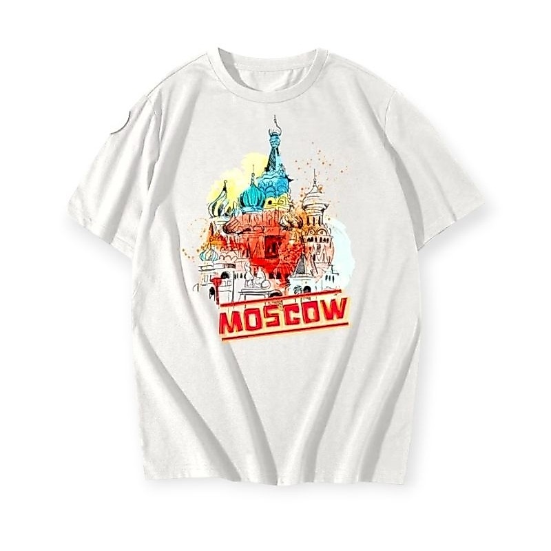 เสื้อยืดRUSSIA - RUSSIA SOUVENIR CLOTHES - เสื้อยืดของที่ระลึก MOSCOW CODE0111