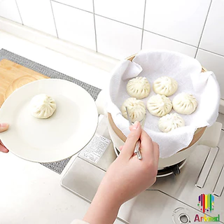 Arkeed ผ้าขาวบาง(เล็ก) สำหรับนึ่งอาหาร สามารถซักแล้วนำกลับมาใช้ใหม่ได้ Steamer mat