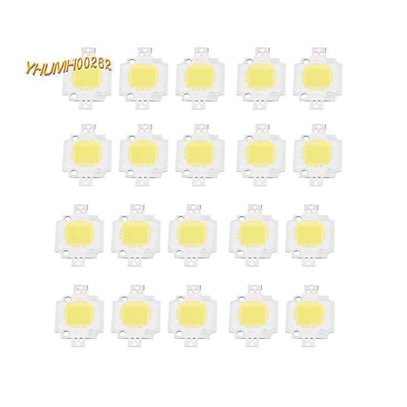 [Bestseller Y2Y]20PCS 10W LED สีขาวบริสุทธิ์พลังงานสูง 1100LM หลอดไฟ LED ชิป SMD หลอดไฟ DC 9-12V