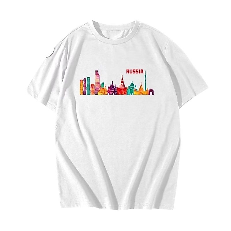 เสื้อยืดRUSSIA - RUSSIA ของที่ระลึก CLOTHES - เสื้อผ้าของที่ระลึก 001