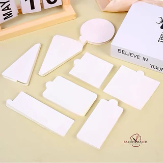 กระดาษรองเค้กชิ้น สีขาว 100 แผ่น / Cake Board แผ่นรองเค้ก ฐานรองเค้ก มินิ