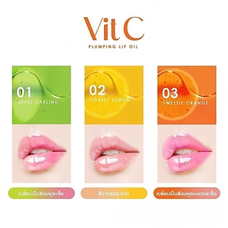 CATHY DOLL Vit C Plumping Lip Oil 2.4g เคที่ดอลล์ วิตซีพลัมปิ้งลิปออยล์ บำรุงริมฝีปาก มีครบทุกสี