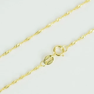 ของแท้ 100% 925 เงินสเตอร์ลิงสร้อยคอทองชุบทองสไตล์ที่แตกต่างกัน/ยาว 5 สไตล์ 18เค ทอง กระดูกไหปลาร้า โซ่กล่อง