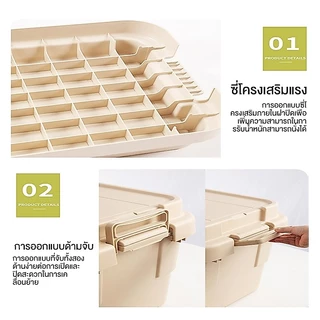 SkyWing พร้อมส่ง กล่องตั้งแคมป์ กล่องอเนคประสงค์ 50-70L กล่องพับได้พร้อมฝาไม้ ความจุขนาดใหญ่ ออกแบบด้ามจับให้พกพาสะดวก