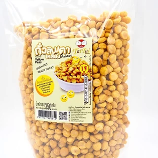 เจ ถั่วลันเตาเหลืองคั่วกรอบ ถั่วลันเตา (ตราไทไทแบรนด์) Yellow Peas ถั่วพราว คั่วสุกพร้อมทาน ไม่เติมเกลือ โปรตีนจากพืช