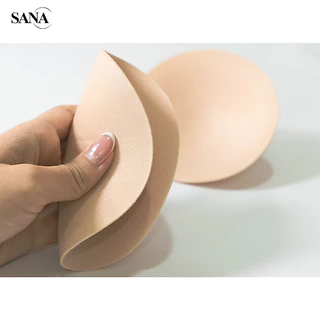 SANA ซานะ ฟองน้ำนม ทรงกลมป้าน บาง ปิดจุก สำหรับเสื้อใน สปอร์ตบรา ชุดว่ายน้ำ Bra Pad เสริมหน้าอก ผลิตประเทศไทย