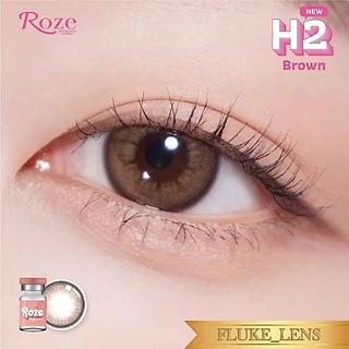 คอนแทคเลนส์ Roze 🍑 Hydrogel รุ่นตาหวาน H2 brown (โตปานกลาง) ค่าอมน้ำ55% กรองแสงถนอมดวงตา Made in Korea 🇰🇷