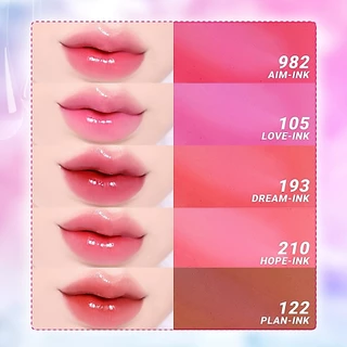 DAZZLE ME Ink-Jelly Glow Tint เนื้อเนียนนุ่มมอบริมฝีปากชุ่มชื้นฉ่ำวาว ริมฝีปากดูอวบอิ่ม และสีติดทนยาวนาน 16 ชั่วโมง