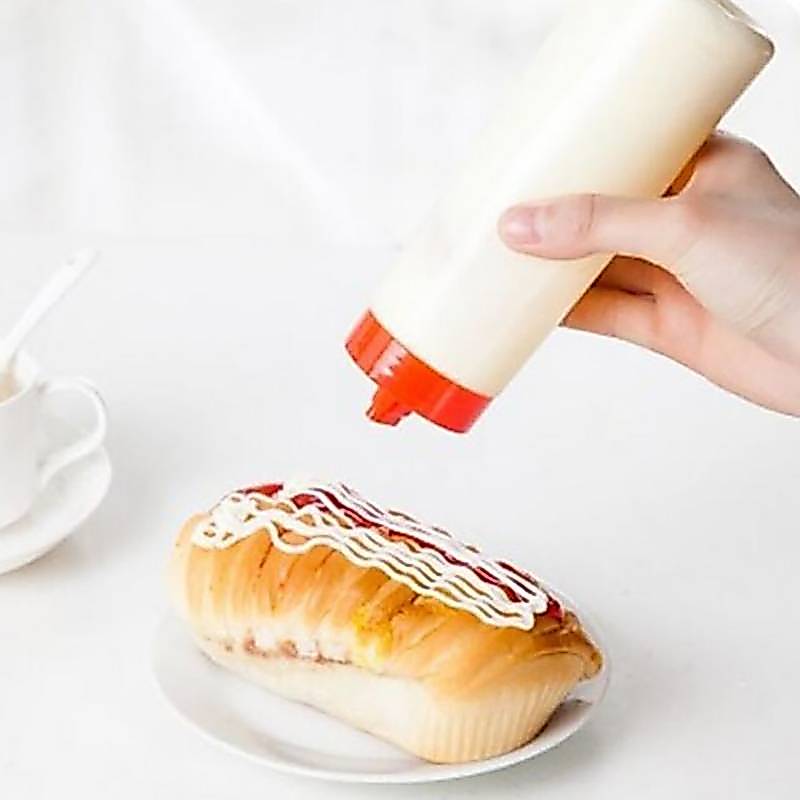 Kaleidoscope 4 หลุม 300ml ขวดซอสเรซิ่นซอสมะเขือเทศน้ํามันบีบ Dispenser Cruet ห้องครัว Nice