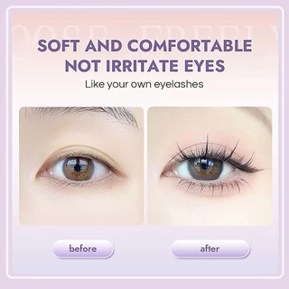 Minijumie 10 แถวกาวฟรีหนา Pure wild Upper eyelashes Natural Elf ทุกวันขนตาปลอม