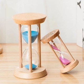 3/5 นาทีไม้รอบนาฬิกาทรายขนาดเล็กกรอบไม้ทรายจับเวลา Minimalist Modern Home Furnishing