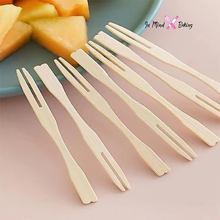 (พร้อมส่งในไทย) ไม้จิ้มผลไม้ ไม้ไผ่ 9 ซม. (100 ชิ้น/ถุง) ใช้แล้วทิ้งสะดวกต่อการใช้งาน