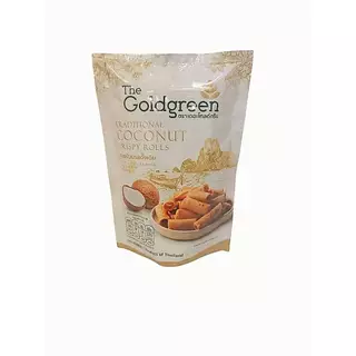 [ซองเดี่ยว] The Goldgreen - ทองม้วนรสดั้งเดิม TRADITIONAL COCONUT CRISPY ROLLS 80 กรัม