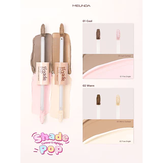[📦 ส่งด่วน - ราคาถูก ] คอนทัวร์ & ไฮไลท์ เนื้อแมทท์ Meilinda Shade Pop Contour & Highlight (MC5108)