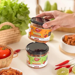 น้ำพริกหมูกระจกโคตรแซ่บ 10 กระปุก คละรสได้ น้ำพริกหนังไก่กรอบ แจ้งรสผ่านแชท ของกิน กากหมู อาหารสำเร็จรูป