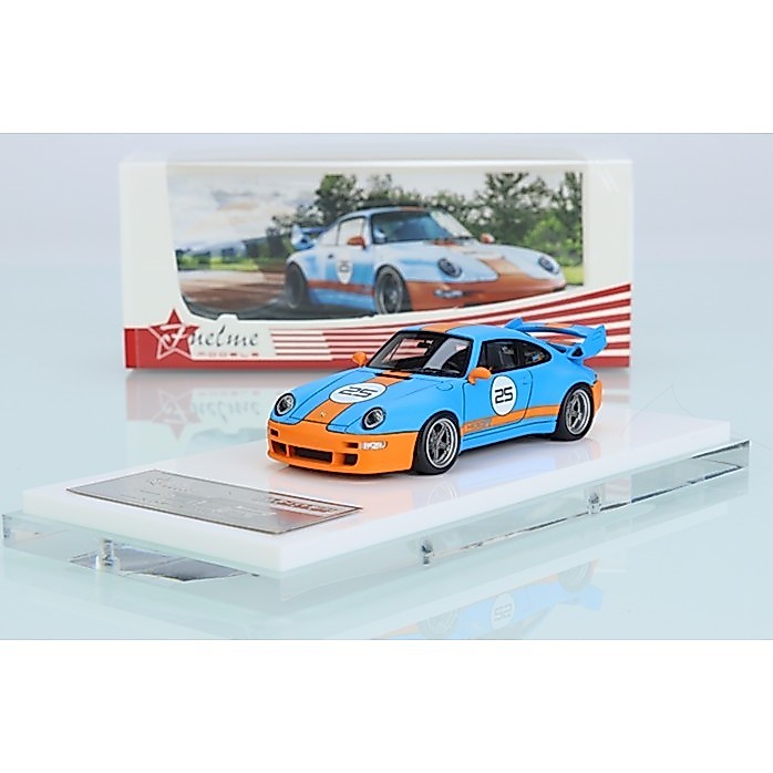 [โมเดลรถขายดี] FuelMe FuelMe 1: 64 Porsche 911 Gunther 993 Gulf Gunther Car Model