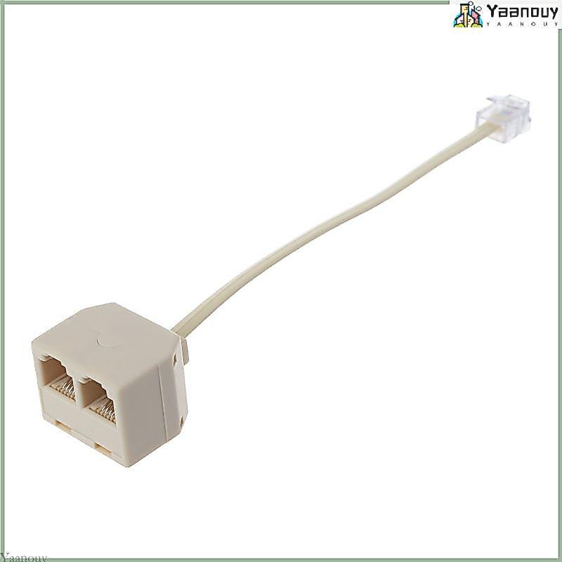 YAA 6P4C Rj11 ชาย 2 หญิงอะแดปเตอร์ Splitter RJ11 ถึง RJ11 แยกสําหรับโทรศัพท์ MAX