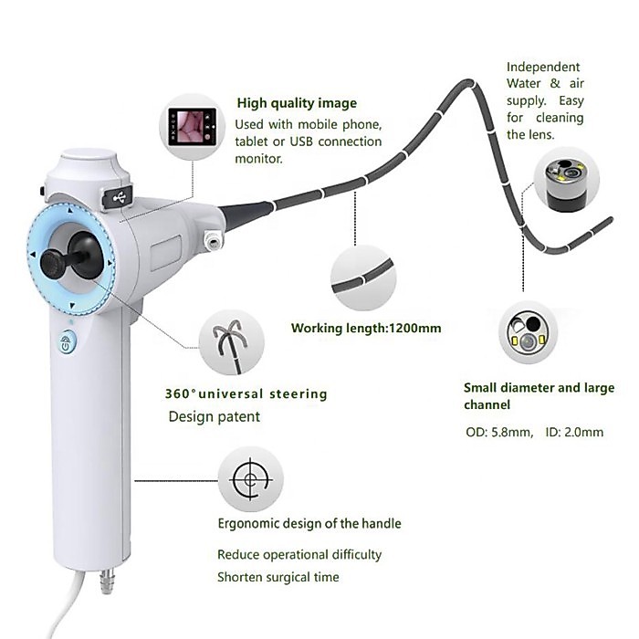 SN7000 Gastroscope Veterinary Cow Endoscope Pet Animals Flexible Endoscope for Vet Endoscope Camera