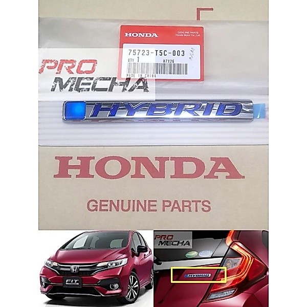 HONDA JAZZ GK5 T5A , HRV 2016 T7A HYBRID REAR BONNET EMBLEM HYBRID LOGO " HYBRID "