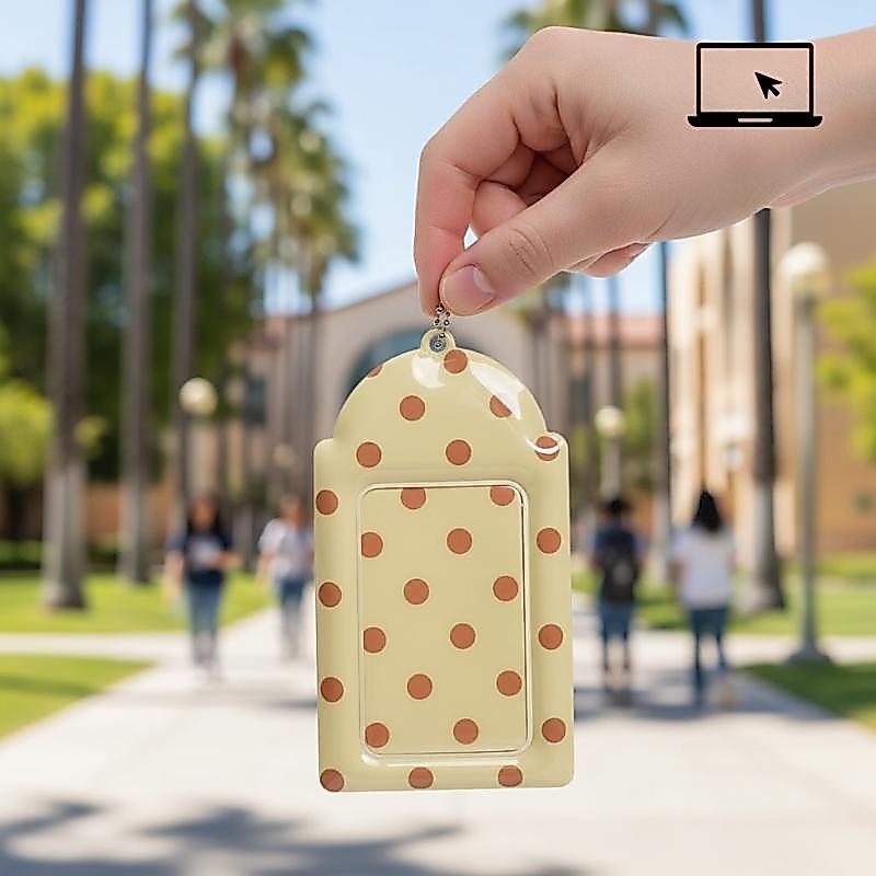 [TH] น่ารัก Polka Dot กันน้ําผู้ถือบัตร 3 นิ้ว Photocard Sleeve สําหรับ Kpop Idol Card Storage Party