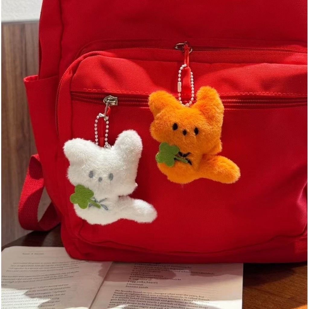 🦊🍀(พร้อมส่ง) Lucky Fox (ลัคกี้ ฟ็อก) ตุ๊กตาจิ้งจอกถือใบโคลเวอร์นำโชค พวงกุญแจ ของขวัญ✨