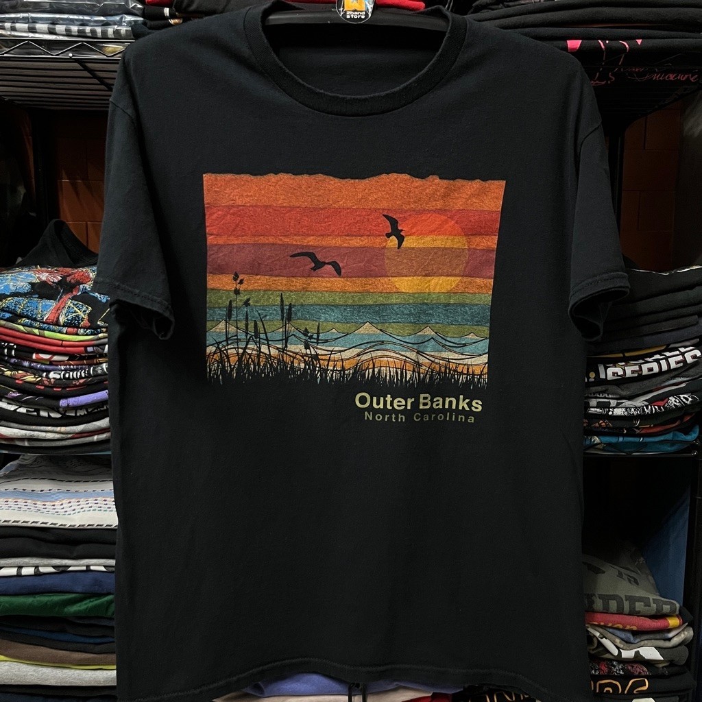 เสื้อยืดแนววินเทจ หมู่เกาะ Outer Banks North Carolina