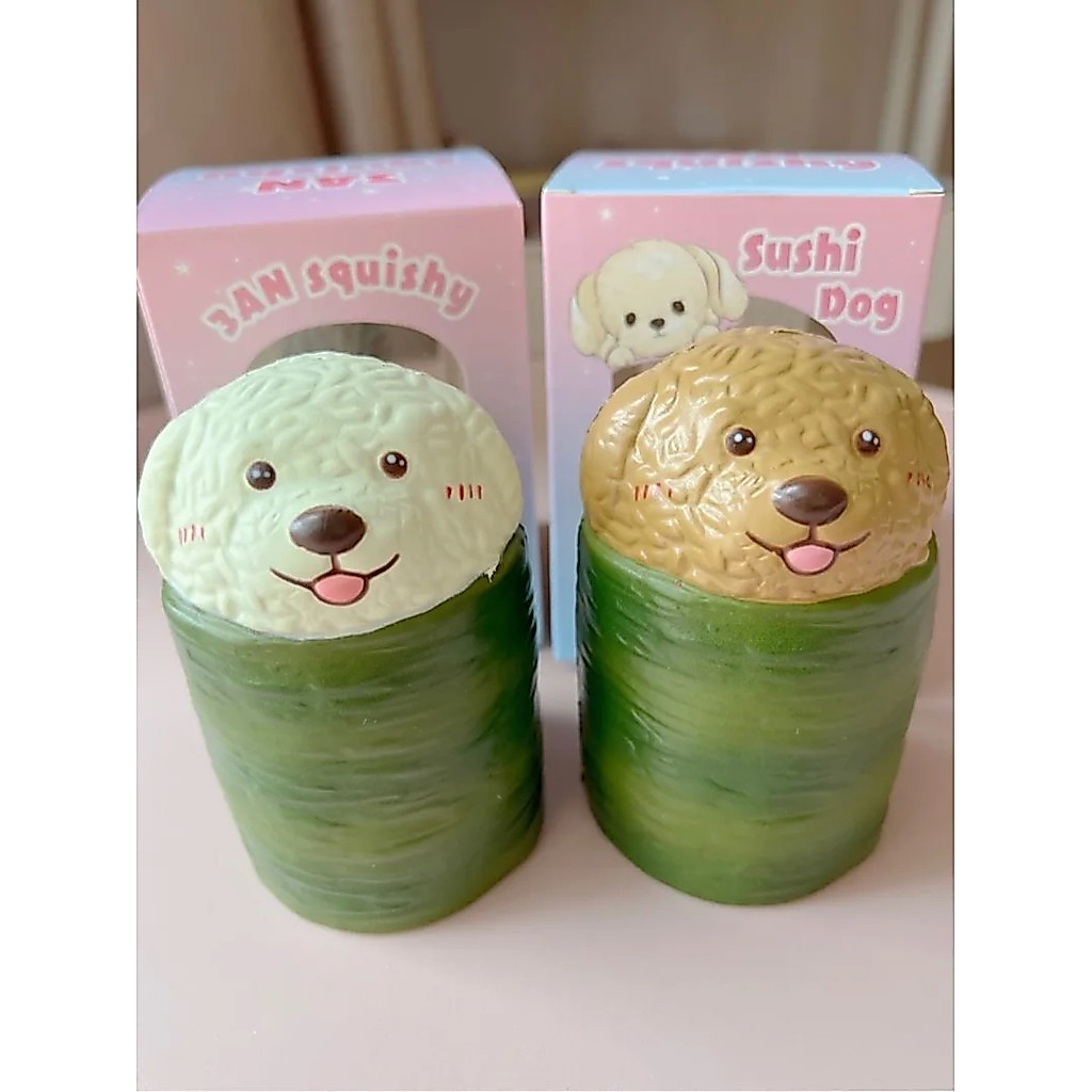 3an Slow Rebound squishy 3AN สุนัขซูชิ · สีน้ําตาลเข้ม สีขาว squishy Slime Press Decompression ของเล
