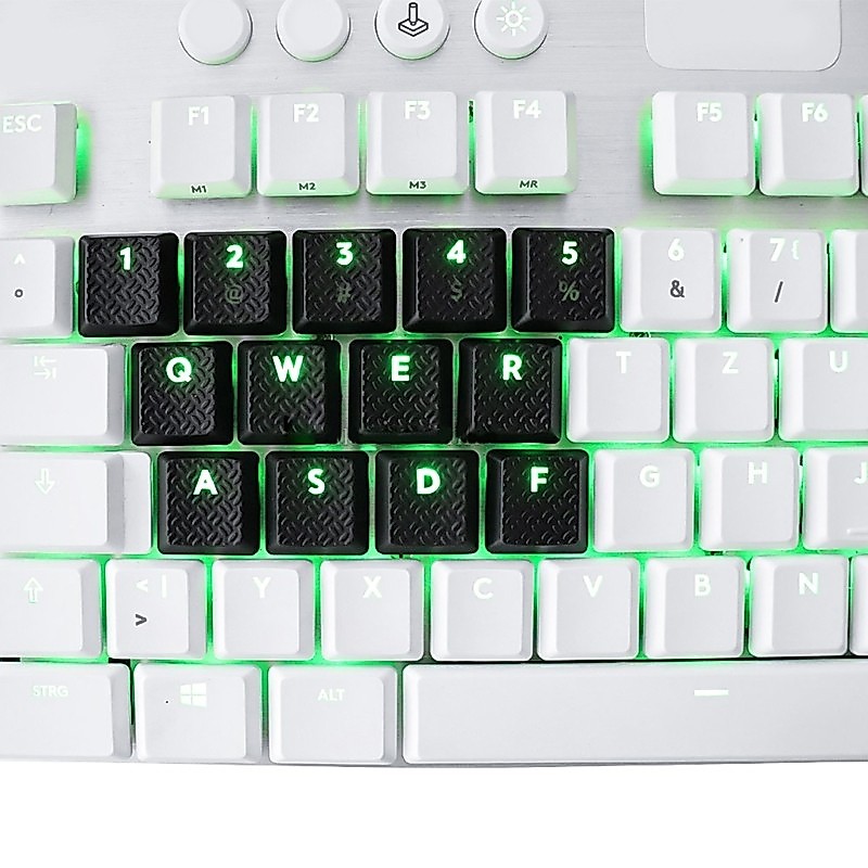Doublebuy เท่านั้น Keycap คาร์บอนไฟเบอร์ Keycap 13 ชิ้น Nonslip Texture Keycaps สําหรับ G915 G813