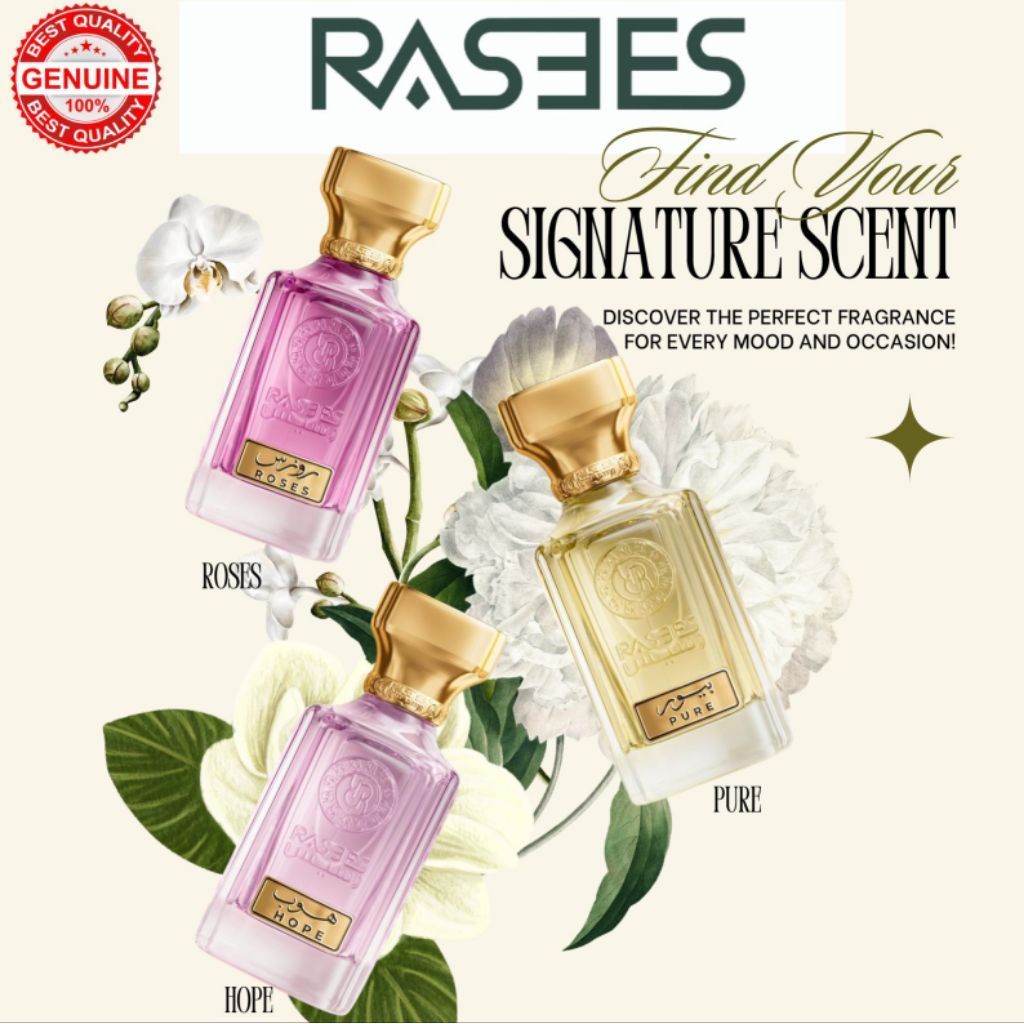 RASEES น้ำหอมอาหรับแบ่งขาย 2ml. /5ml. ของแท้100% กลิ่น Roses/Pure/Rain/Taif/Queen