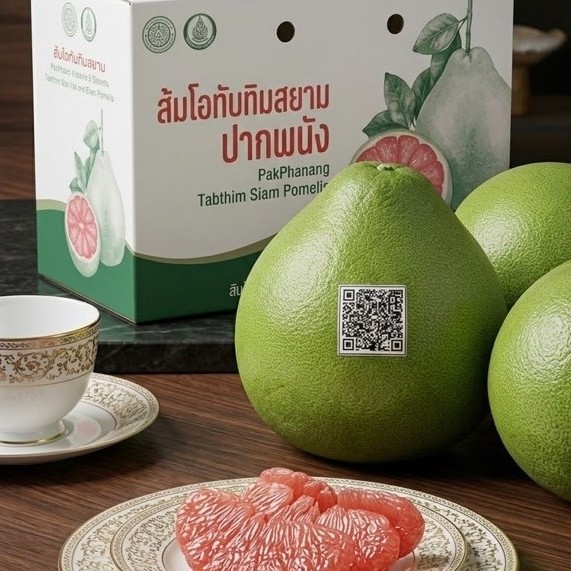 ส้มโอทับทิมสยามปากพนังแท้GI สินค้ามีรับประกัน สินค้า ของขวัญ ของขวาก
