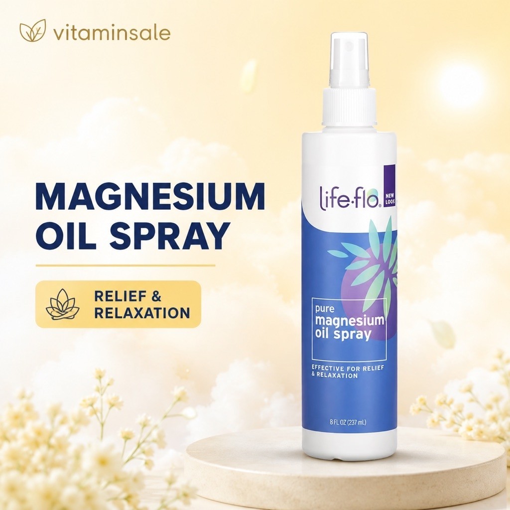Life-flo Magnesium Oil Spray 237ml แมกนีเซียมออยล์บริสุทธิ์จากทะเลยุโรป